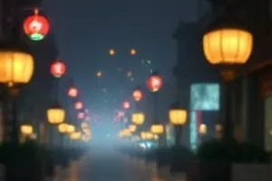 夜航题材《渡口守夜人》封面画面，深夜渡船与登记簿