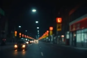 公路题材《铁轨以北》封面画面，夜色中的分岔铁道